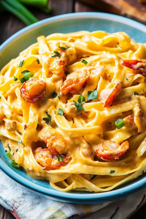 crawfish fettuccine alfredo recipe